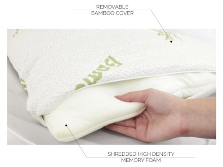 Μαξιλάρι Ύπνου Bamboo Visco Memory Foam Γαρύφαλλο Εσωτερικό | Γαρύφαλλο - Λευκά Είδη